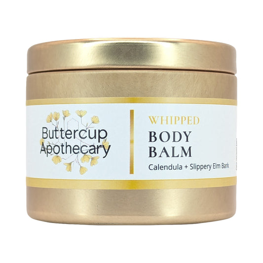 Buttercup Apothecary Calendula + Slippery Elm Whipped Body Balm, front view