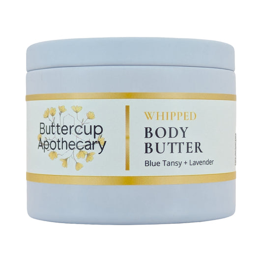 Buttercup Apothecary Blue Tansy + Lavender Whipped Body Butter, front view